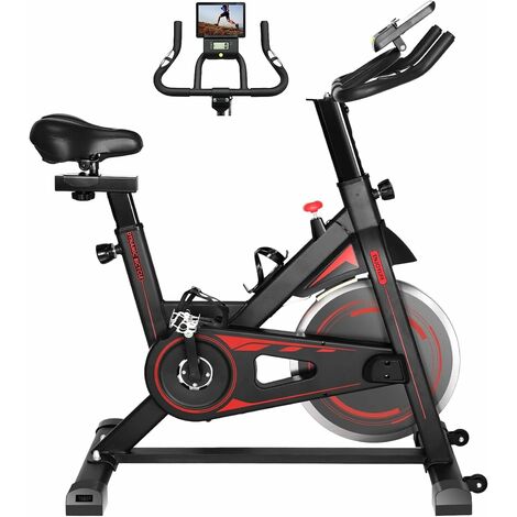 LIFERUN Heimtrainer Fahrrad, 10kg Schwungrad, Bis150kg Belastbar, Sitz & Widerstand Einstellbar, Mit Pulsmesser, LCD Display, Ipad Halter, Wasserflaschenhalter, Fitness Bikes Indoor für Zuhause