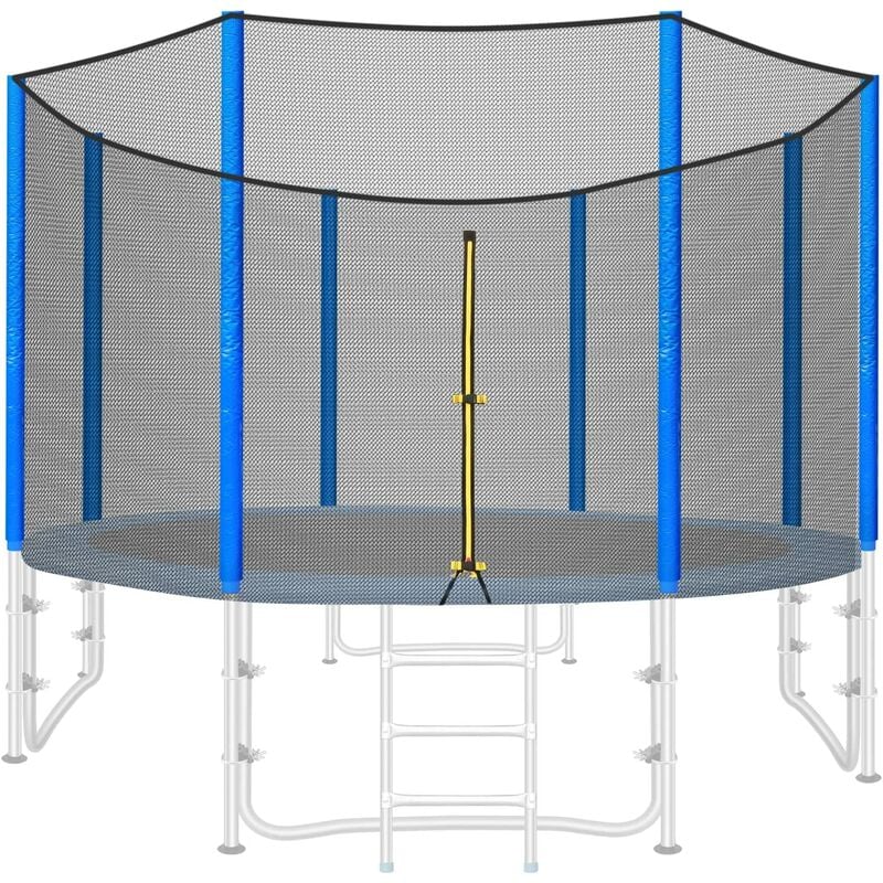 Liferun - Net de remplacement du trampoline, trampoline de jardin, filet de remplacement résistant aux uv, filet de protection ronde pour le diamètre