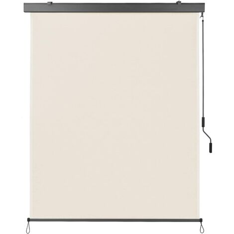 LIFERUN Store Vertical Balcon, Store Roulant Extérieur, Store Enrouleur Occultant avec Manivelle et Cassette d'Auvent, Pare-Soleil, Pare-Vue, Protection du Vent pour Balcon, Terrasse, Patio, 1,6x 2,5