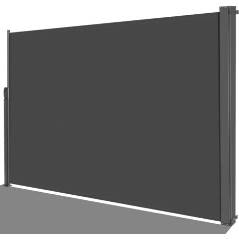 LIFERUN Tenda da Sole Laterale 180 x 350 cm (H x L),Tendone Laterale Estensibile,Tenda Sole Allungabile,Tenda Laterale Avvolgibile,Impermeabile,Protezione Solare,Rivestimento in PU,per Balcone,Terrazz