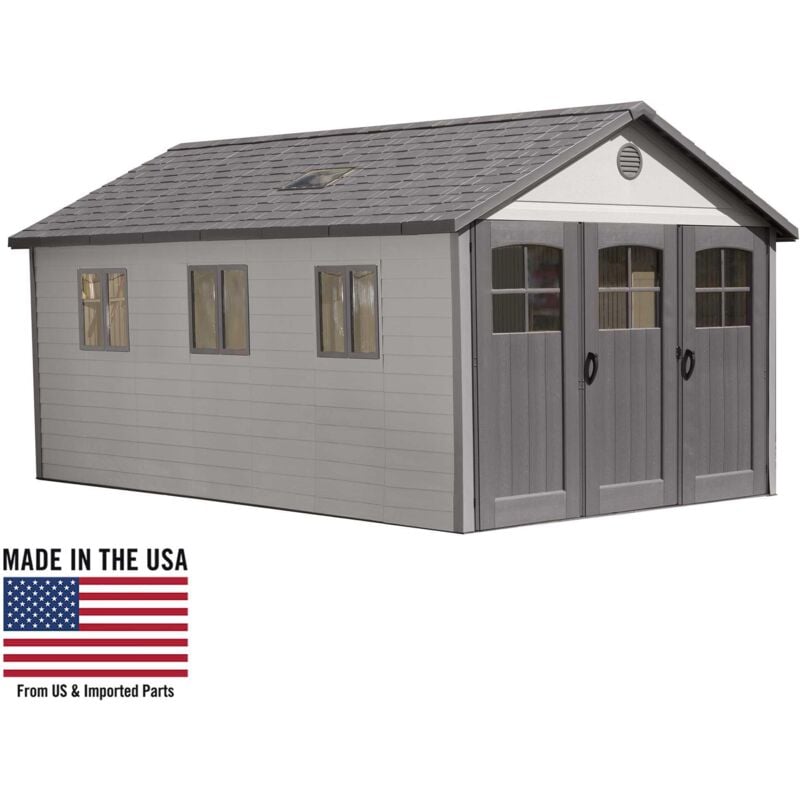 11 Ft. x 21 Ft. Outdoor Storage Shed - Tan - Lifetime