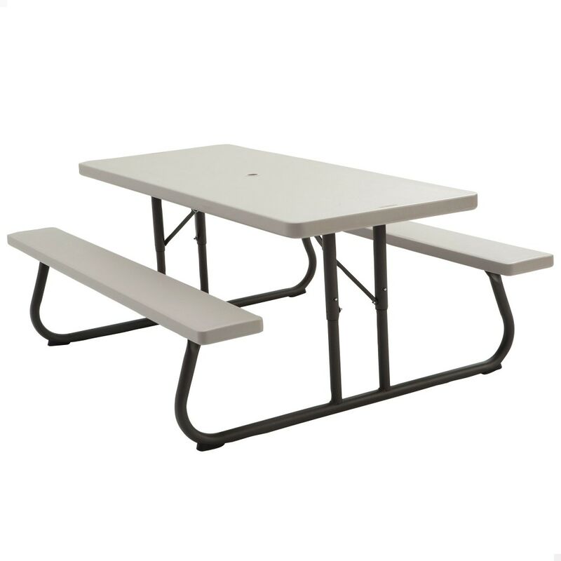 

Mesa con bancos plegable ultrarresistente 183x76x74 cm uv100 blanco - Lifetime