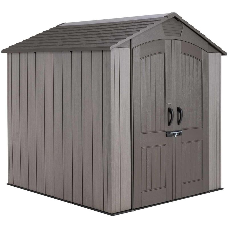 Keter Artisan Pent Outdoor Plastic Garden Storage Shed Grey 7 X Ft ...