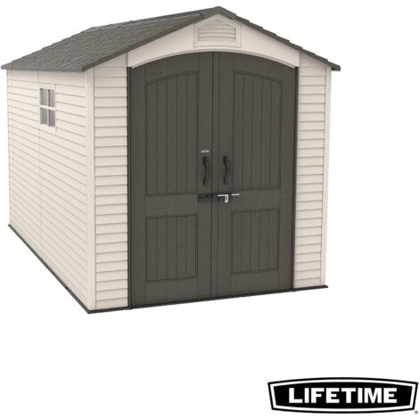 Lifetime – Abri de jardin résine 7,77m² – Dimensions 2,13 x 3,65 m – Charpente acier pour tous climats – Garantie 10 ans