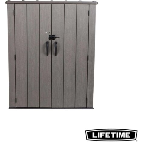 Lifetime – Coffret de rangement extérieur 60209 – Armoire en polyéthylène haute densité – Dimensions 136,3 x 69,9 x 172,1 cm – Volume 1509 L