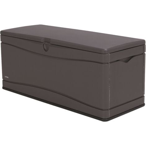 Lifetime Outdoor Deck Storage Box, Beige/Brown, 80 gallon