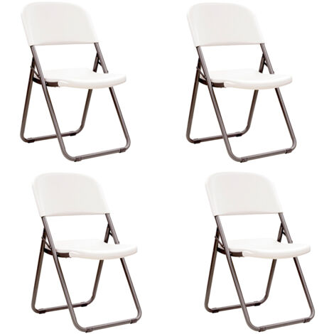 Lifetime Kunststoff Klappstuhl, 4er-Set 56x50x86 cm weiss