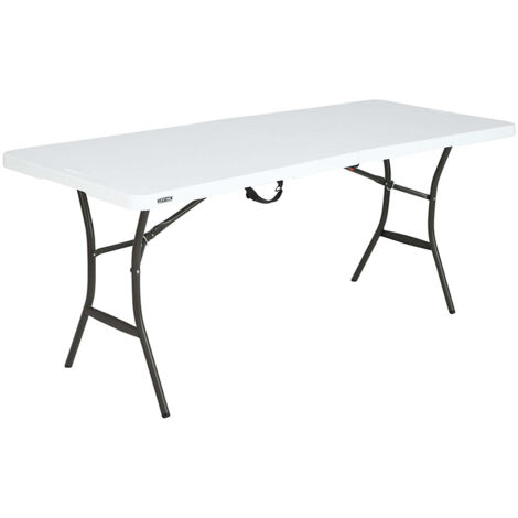 Lifetime Kunststoff Klapptisch Camping Weiß 183x70x74 cm