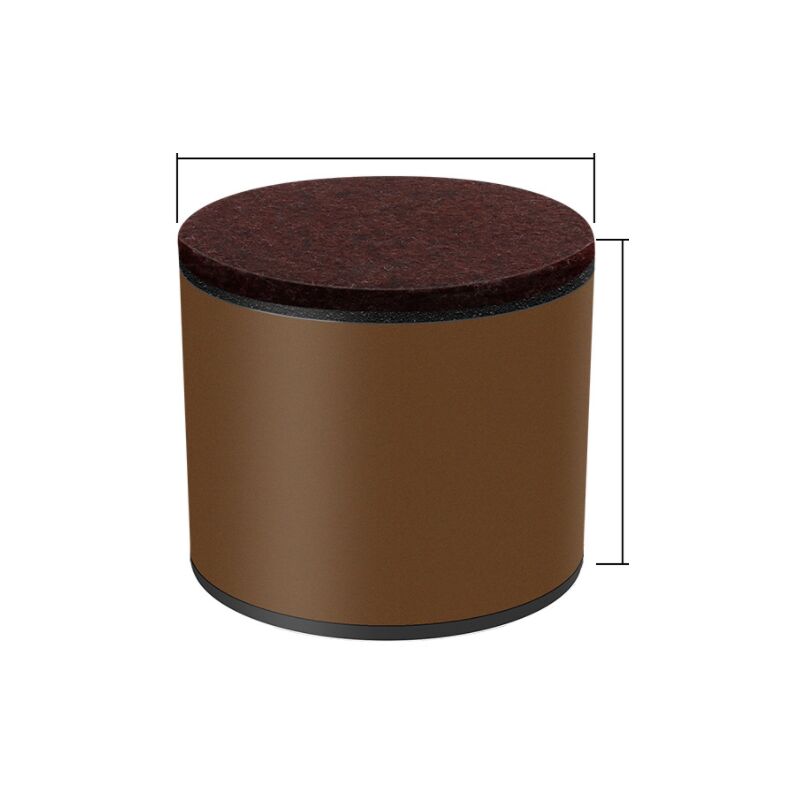 Shyne - Lift Furniture Risers Carbon Steel, Self-Adhesive Heavy Duty Furniture Raisers (Round Brown 5.2cm)