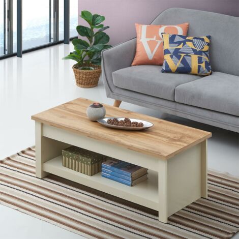 Lift Up Coffee Table Cream Multi Functional Living Room Table Living Room