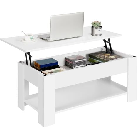 main image of "Lift Up Top Coffee Table with Storage Compartment and Shelf for Living Room Furniture"