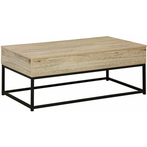 Liftable coffee table, Loft, Natural, 100x55x40.5 cm