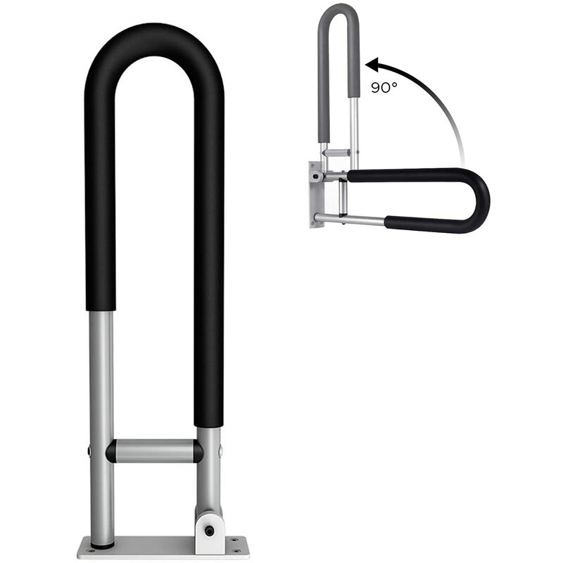 Image of Liftable Toilet Grab Bar, Disabled Toilet Grab Bar, Toilet Safety Rail Handles, Non-Slip Bathroom Shower Grab Bar for people injured or post-operative