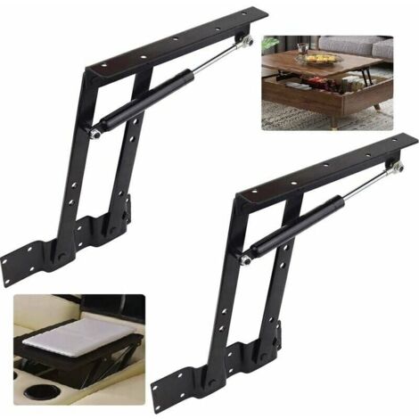 Lifting Accessories, 2Pcs Folding Lift 50kg/100lb Lifting Spring Coffee Table Lifting Frame Lifting Bracket-Wall Shelf