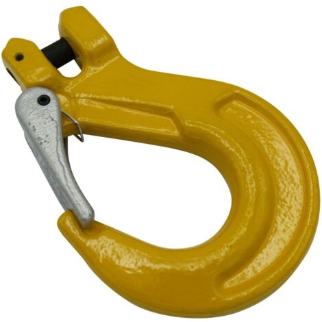 Lifting Clevis Sling Hook With Latch 13MM (Grade 80 5.3 Ton Chain Component 5.3T)