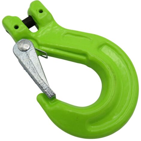 Lifting Clevis Sling Hook with Latch 6MM (Grade 100 1.5 Ton Chain Component 1.5T)