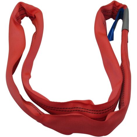 Lifting Round Sling 5 Ton 3M EWL (6M Circ Polyester Endless Strop 5000KG Red)
