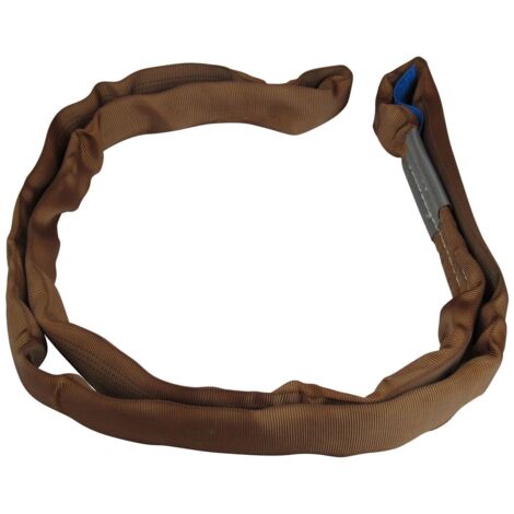 Lifting Round Sling 6 Ton 2M EWL (4M Circ Polyester Endless Strop 6000KG Brown)
