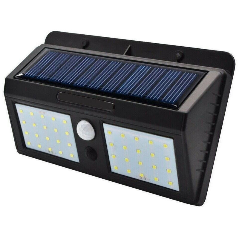 Trade Shop Traesio - Trade Shop - Faretto Luce 40 Led Pannello Solare Ricaricabile Sensore Di Movimento -