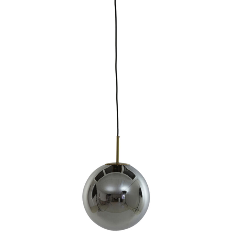 Light & Living - Hängeleuchte - Medina - Bronze - Glas Rauchglas