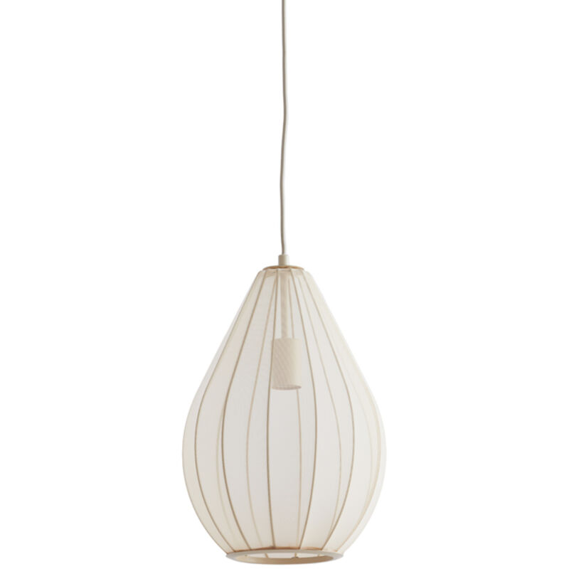 Light&living - suspension - Itela - beige blanc - textile - ø