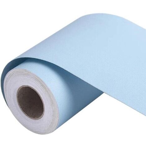 Light Blue Wallpaper Border 10 x 500cm Wall Molding Self-Adhesive Wall Stickers Adhesive PVC Skirting Board