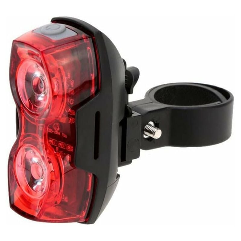 Light de Queue de vélo à led extérieur Lampe arrière de vélo ou Queue Avertissement du feu Rouge a 2 lumières led alimentées par Deux Piles aaa