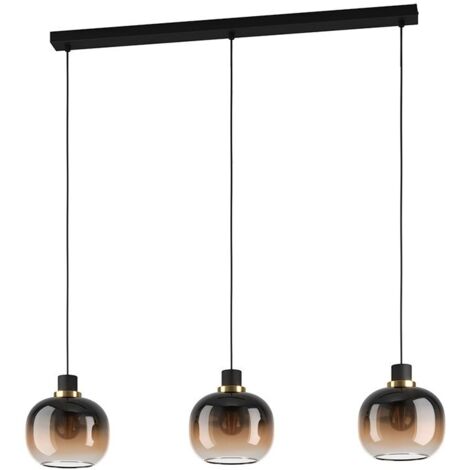 Light Hanging Blass Black-Brown-Transparent L: 95 B: 19 H: 110 cm dimmerabile