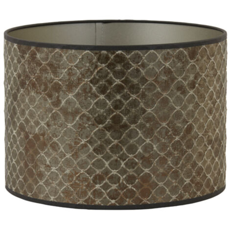 Light & Living - abat-jour - Elodi - marron - textile velours