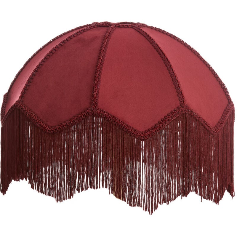 Abat-jour - Malacia - rouge - raffia velours - Light&living