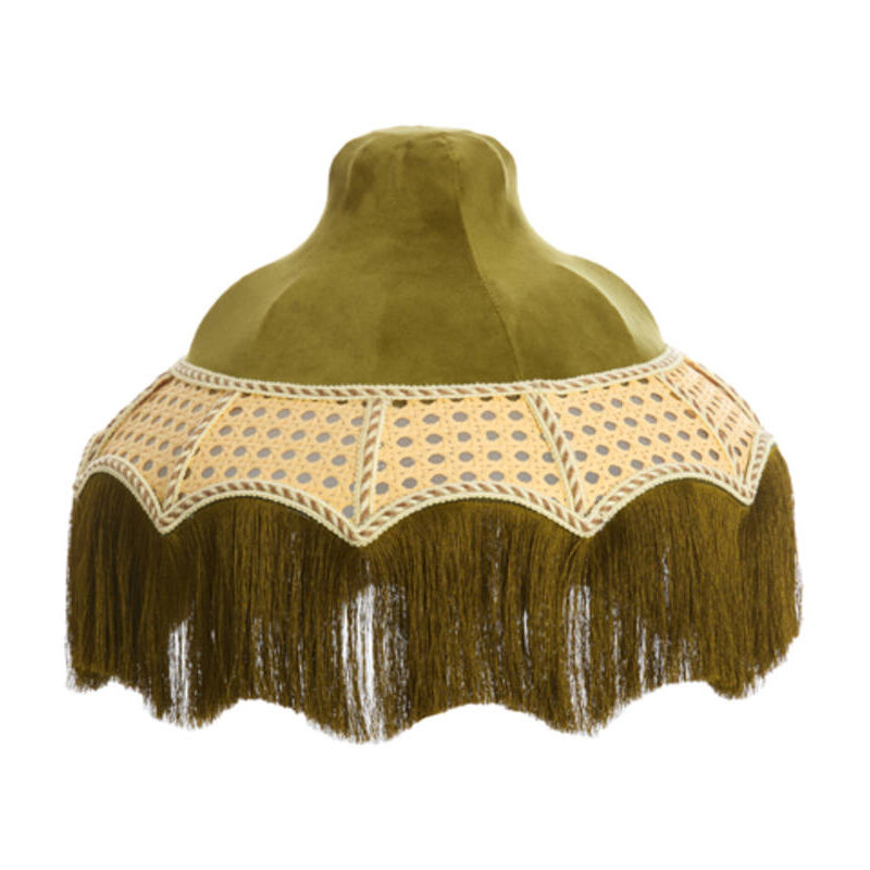 Abat-jour - Mizia - vert - textile - ø 35cm - - Light&living