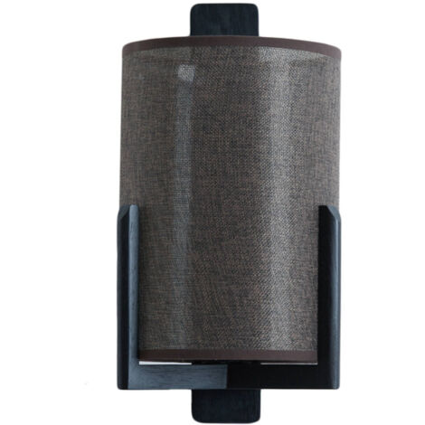 Light & Living - applique murale - Litto - noir - bois - E27 -