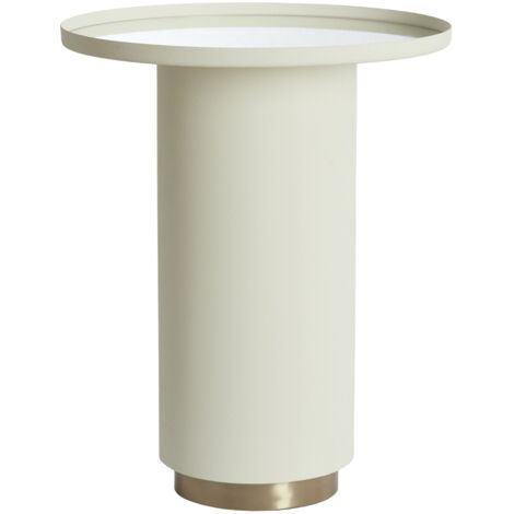 Light & Living Beistelltisch FATIMA in mat creme mit Lichtgold –