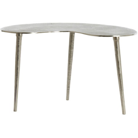 Light & Living Beistelltisch LINOS aus Metall crème – 80x60x36 cm