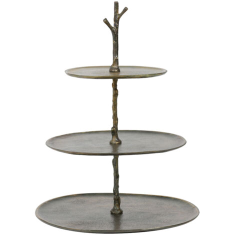 Light & Living Etagere 3-stufig Tresa antikes Bronze - 35x31x45