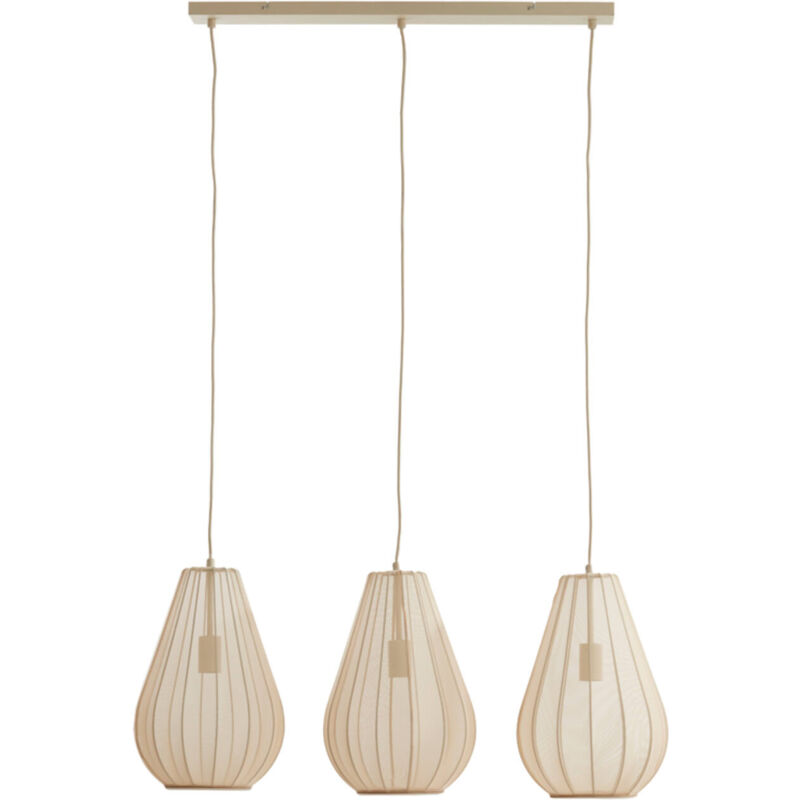 Light & Living Hängeleuchte - Itela - Beige - Textil - Große - Light&living