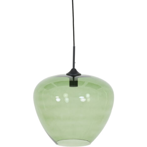 Light & Living - lampada a sospensione - Mayson - verde - vetro -