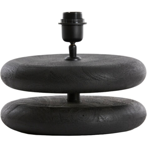 Light & Living - lampada da tavolo - Eboli - nero - legno -