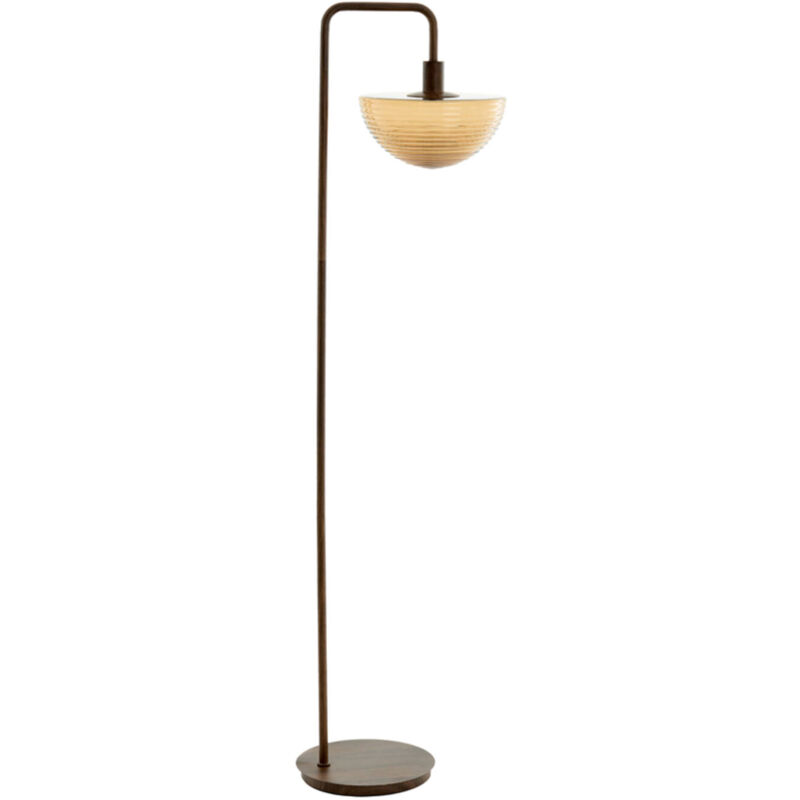 Light&living - lampadaire - Baylie - marron - verre métal - Light&living - lampadaire - Baylie - marron - verre métal -