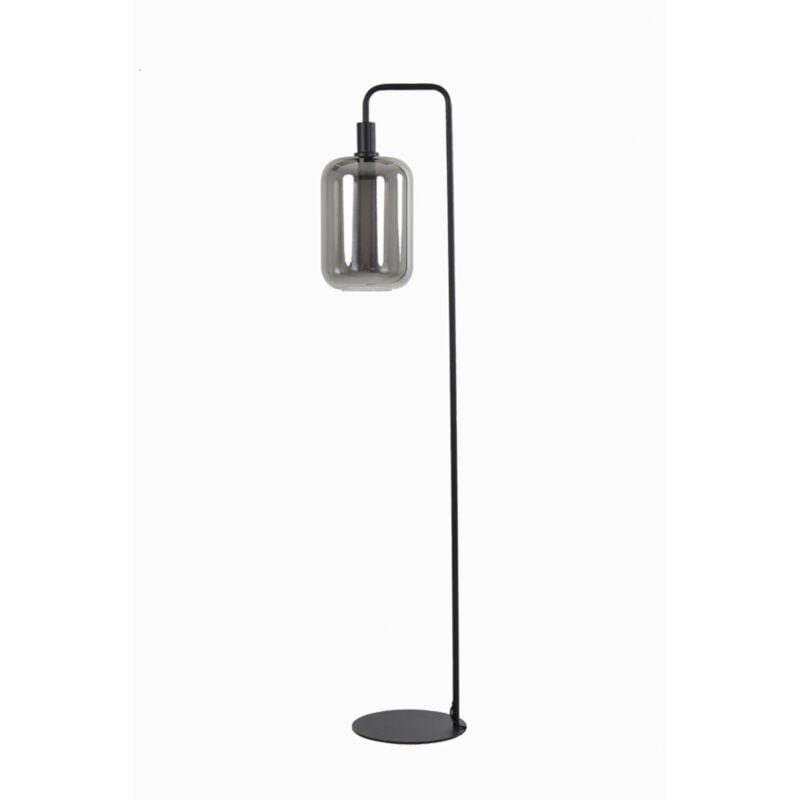 Light&living - lampadaire - Lekar - noir - verre métal - lampe