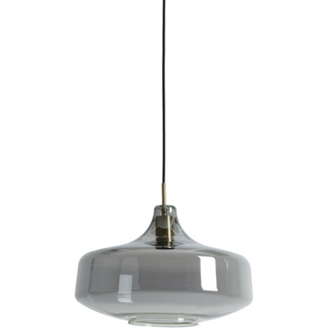 Light & Living - lámpara colgante - Solna - bronce - vidrio