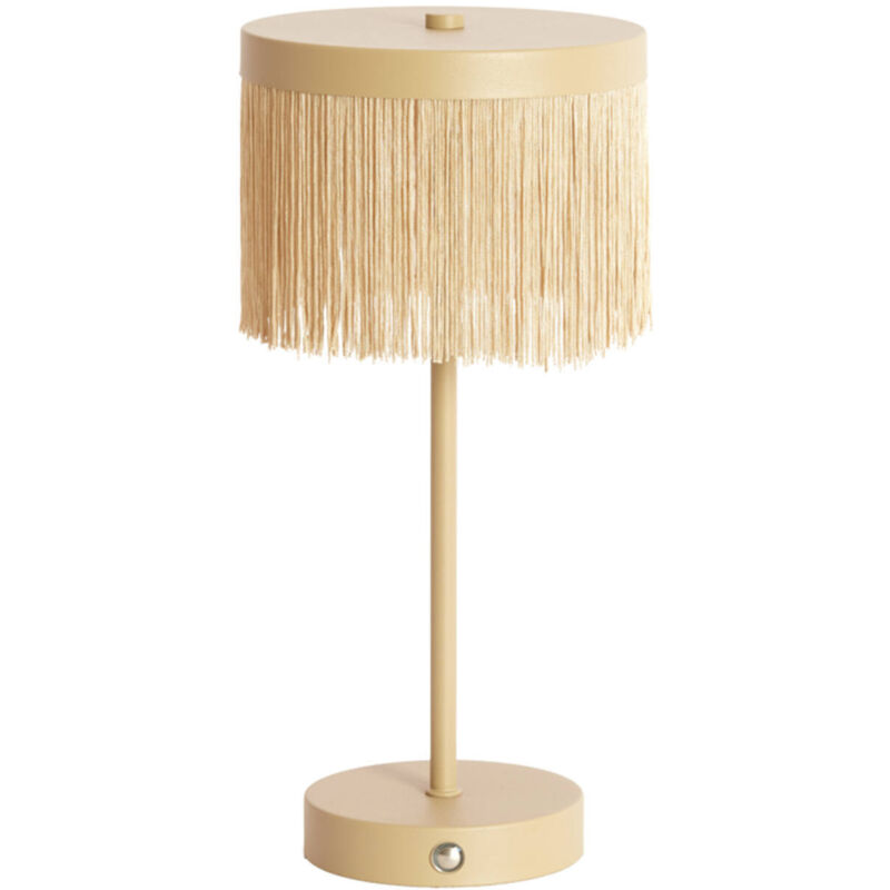 Light & Living - lampe de table - Diny - beige - métal - Ø 17cm - Light & Living - lampe de table - Diny - beige - métal - Ø 17cm -