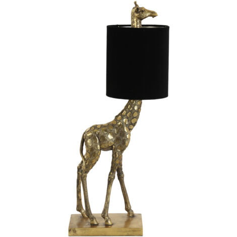 Light & Living - lampe de table - Giraffe - noir - plastique -