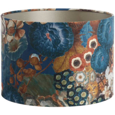 Light & Living - pantalla de lámpara - Bloom - azul - textil - Ø