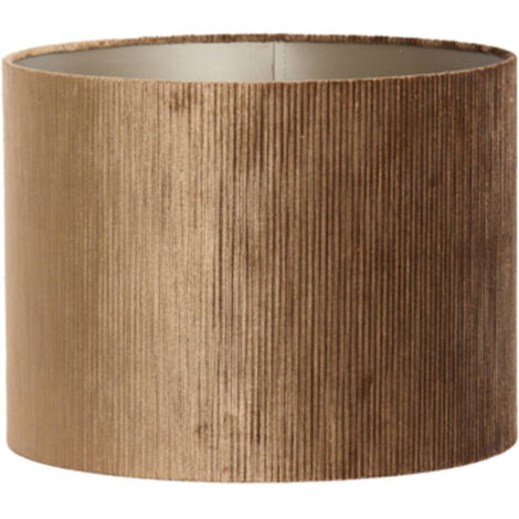 Light & Living - pantalla de lámpara - Flair - marrón - textil -
