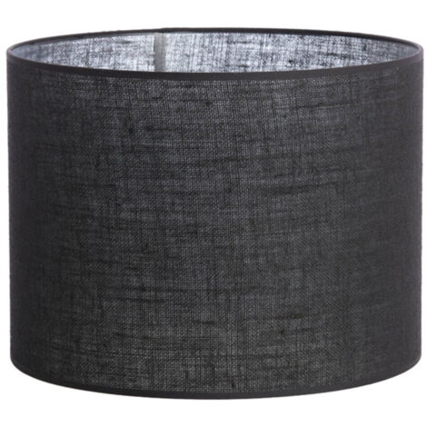 Light & Living - pantalla de lámpara - Sendai - negro - textil -