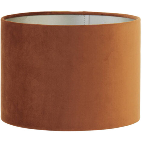 Light & Living - pantalla de lámpara - Velours - naranja - textil