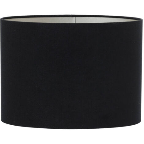 Light & Living - pantalla de lámpara - Velours - negro - textil -