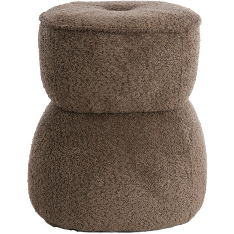 Light & Living pouf Leyla marrón - Ø40x46 cm