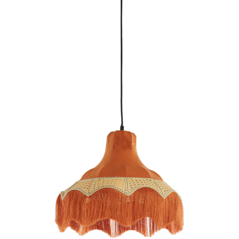 Light&living - suspension - Mizia - orange - textile - E27 -